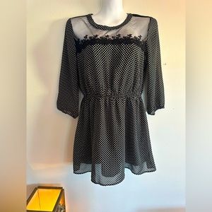 Forever 21 Polka Dot Mini Dress. Size large